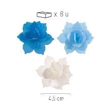 8  MINI NENUFAR OBLEA AZUL 4,5 CM