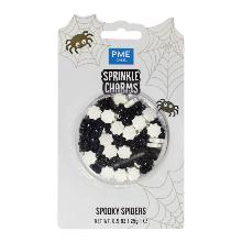 SPRINKLES DECORATIVOS CON CHARMS DE HALLOWEEN – ARAÑAS (25G)