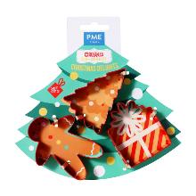 NAVIDAD SET DE 3 CORTADORES DE GALLETAS - DELICIAS NAVIDEÑAS