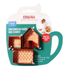 NAVIDAD SET DE 3 CORTADORES DE GALLETAS - MINI CASA DE JENGIBRE - ABRAZA-TAZAS