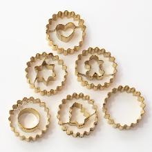 NAVIDEÑO CORTADORES DE GALLETAS - JUEGO LINZER DE 6