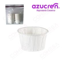 CAPSULAS PARA FIESTAS BLANCAS 50 UDS ( 5 CM. DIÁMETRO X 4 CM. ALTURA )