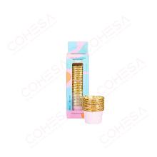 50 MINI CAPSULAS FIESTAS ORO/BLANCO AZUCREN (3,5 CM. DIÁMETRO X 3 CM. ALTURA)