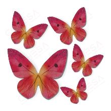 PACK MARIPOSAS OBLEA TONOS ROSA (3-6CM) 10 UNIDADES