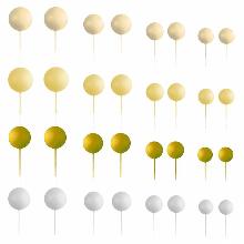 SET 32 BOLAS DECORATIVAS MIX AMARILLO AZUCREN