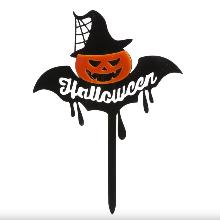 CAKE TOPPER HALLOWEEN 2 COLOURS 16X11CM