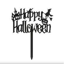 CAKE TOPPER HAPPY HALLOWEEN BRUJA 11,5 X 14CM