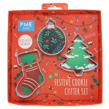 SET DE 3 CORTADORES GALLETAS DE FIESTA