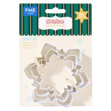 NAVIDAD SET DE 3 CORTADORES DE GALLETAS - COPOS DE NIEVE PME