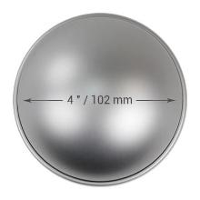 MOLDE DE ALUMINIO ANODIZADO PARA PASTELES CON FORMA DE BOLA Ø 102 MM