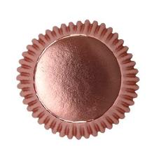 CÁPSULAS PARA HORNEAR METÁLICAS - ORO ROSA, PACK DE 30
