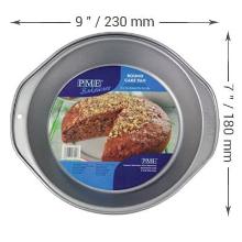 BANDEJA REDONDA DE ACERO AL CARBONO ANTIADHERENTE PME DE 8 X 1.3-PULGADAS DE PROFUNDIDAD