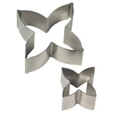 CORTADORES DE PÉTALO DE FLOR DE DAPHNE DE ACERO INOXIDABLE PME, JUEGO DE 2