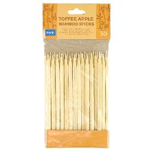 PALITOS DE BAMBÚ PARA MANZANAS DE CARAMELO PME 13 CM (5,1 INCH), PAQUETE DE 30