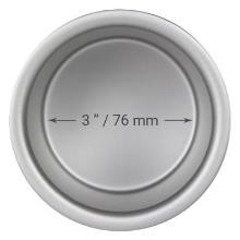MOLDE PARA PASTEL REDONDO DE ALUMINIO ANODIZADO PME PROFUNDIDAD DE 3 X 3-PULGADAS