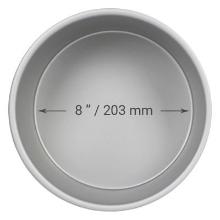 MOLDE PARA PASTEL REDONDO DE ALUMINIO ANODIZADO PME PROFUNDIDAD DE 8 X 4-PULGADAS