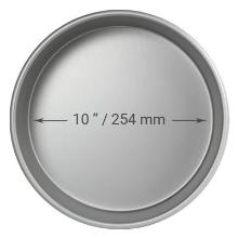 MOLDE PARA PASTEL REDONDO DE ALUMINIO ANODIZADO PME PROFUNDIDAD DE 10 X 4-PULGADAS