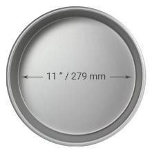 MOLDE PARA PASTEL REDONDO DE ALUMINIO ANODIZADO PME PROFUNDIDAD DE 11 X 4-PULGADAS