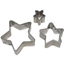 CORTADORES DE ESTRELLA DE ACERO INOXIDABLE PME, JUEGO DE 3