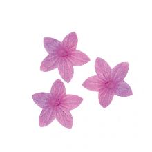 KT FLOR LILAS DE OBLEA VIOLETA 2CM 40 UNIDADES 