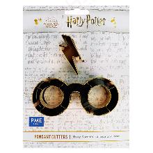 HARRY POTTER CORTADORES DE FONDANT Y GALLETAS, GAFAS Y CICATRIZ DE HARRY GRANDE