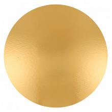 DISCO CARTON ORO LISO  22.5CM 1 CARA, 2 UNIDADES 