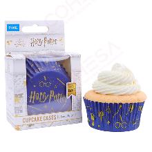HARRY POTTER CÁPSULAS PARA CUPCAKES FORRADAS DE ALUMINIO, MUNDO MÁGICO, ESTUCHE