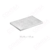BASE DE TARTA RECTANGULAR PLATA 20X30H1.2CM