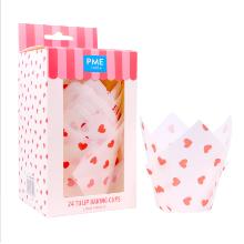 TULIPAS PARA MUFFINS DE SAN VALENTÍN - CORAZONES DE AMOR, SET DE 24