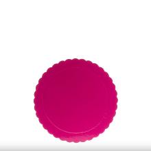 PLATO REDONDO PARA TARTA FUCSIA BORDE ONDULADO Ø 20 CM H 3 MM