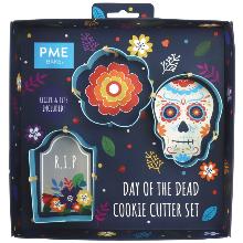 SET DE 3 CORTADORES DE GALLETAS DEL DÍA DE LOS MUERTOS
