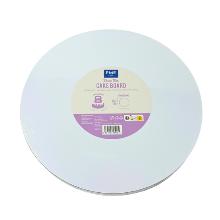 BASE REDONDA PARA TARTA CON BORDES LISOS, BLANCO (10" / 25CM)