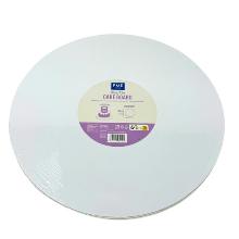 BASE REDONDA PARA TARTA CON BORDES LISOS, BLANCO (12" / 30CM)