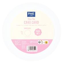SET DE 5 BASES REDONDAS PARA TARTAS, BLANCO (6" / 15CM)