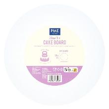 BASE REDONDA PARA TARTA CON BORDES LISOS, BLANCO (8" / 20CM)