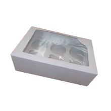 CAJA CUPCAKE 6 UNIDADES BLANCA CON VENTANA