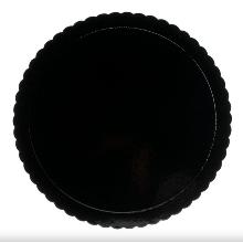 PLATO REDONDO PARA TARTA NEGRO BORDE ONDULADO Ø 30 CM H 3 MM