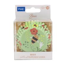 FORROS PARA CUPCAKES FORRADOS CON PAPEL ALUMINIO - PAQUETE DE 30 ABEJAS