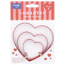SET DE 3 CORTADORES DE GALLETAS PARA SAN VALENTÍN - CORAZONES