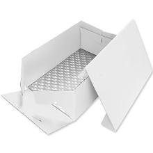 CAJA Y BASE RECTANGULAR PARA TARTAS DE 33 X 23 CM (13 X 9 PULGADAS)