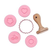 SET DE 6 SELLOS EN RELIEVE PARA GALLETAS RELLENAS DE MERMELADA DE SAN VALENTÍN