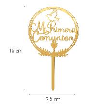 CAKE TOPPER MI PRIMERA COMUNIÓN 16X9.5CM