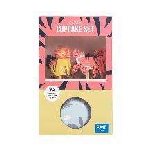 CUPCAKE SET - GO WILD SAFARI ANIMALS (24 CASES AND TOPPERS)